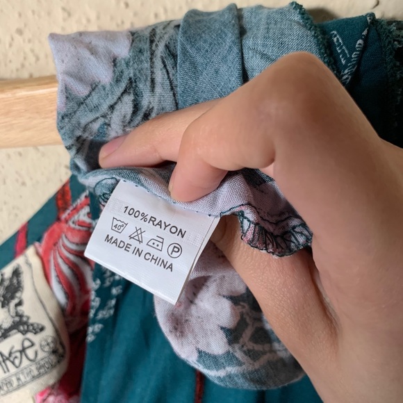 Jaase Bsynthe Crane Floral Green Maxi Dress XS - Picture 10 of 10